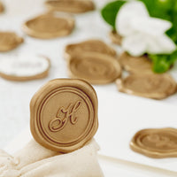 Initial Adhesive Wax Seal Quick - Ship Stickers 25PK - Nostalgic Impressions