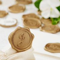 Initial Adhesive Wax Seal Quick - Ship Stickers 25PK - Nostalgic Impressions