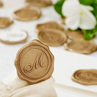 Initial Adhesive Wax Seal Quick - Ship Stickers 25PK - Nostalgic Impressions