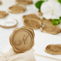 Initial Adhesive Wax Seal Quick - Ship Stickers 25PK - Nostalgic Impressions