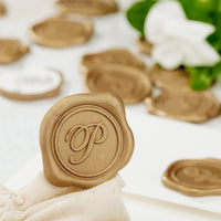 Initial Adhesive Wax Seal Quick - Ship Stickers 25PK - Nostalgic Impressions