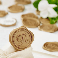 Initial Adhesive Wax Seal Quick - Ship Stickers 25PK - Nostalgic Impressions