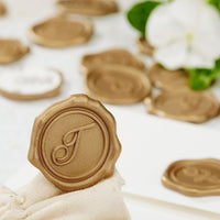 Initial Adhesive Wax Seal Quick - Ship Stickers 25PK - Nostalgic Impressions