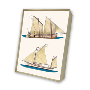 Sailboats Italian Note Cards Boxed Sets 4x6" - Italy by Tassotti Italy 8/8 - Nostalgic Impressions