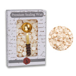 White Pearl Premium Sealing Wax Beads by Color with spoon