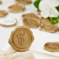 Initial Adhesive Wax Seal Quick - Ship Stickers 25PK - Nostalgic Impressions