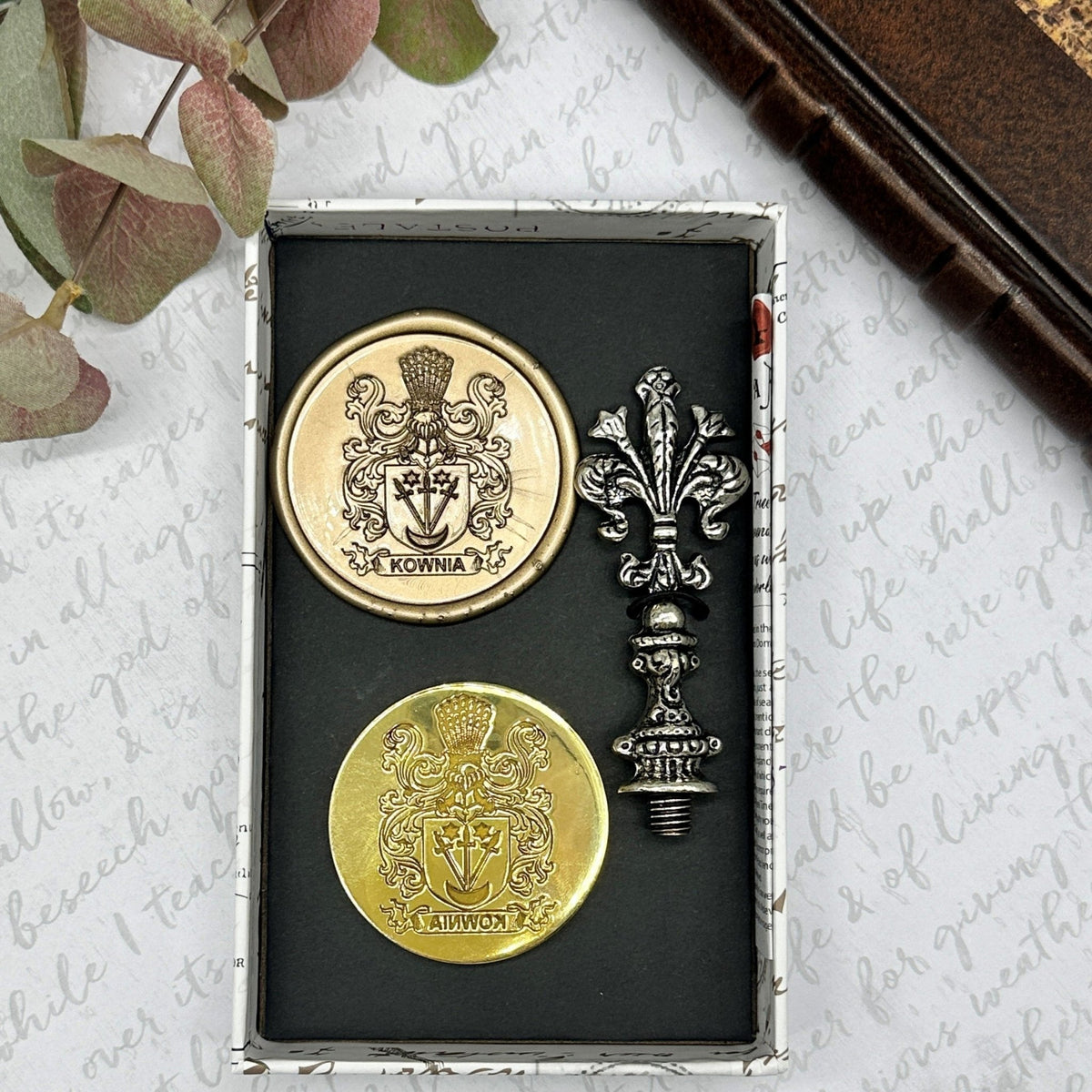 Family Crest or Clan Badge Custom Wax Seal Stamp from your Art! - Nostalgic Impressions