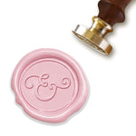 Ampersand Wedding Wax Seal Stamp with Turquoise Wood Handle #1372a - Nostalgic Impressions