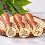 Cuisine Food & Drink Wax Seal Stamps with Rosewood Handle - Multiple Design Options - Nostalgic Impressions