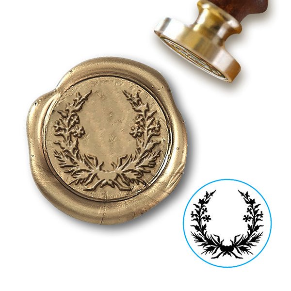 Wreath Wedding Wax Seal Stamp with choice of Handle #4413 – Nostalgic  Impressions