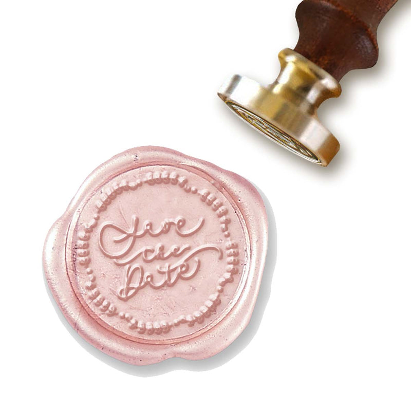 Save The Date Wedding Wax Seal Stamp with choice of Handle #4860 - Nostalgic Impressions