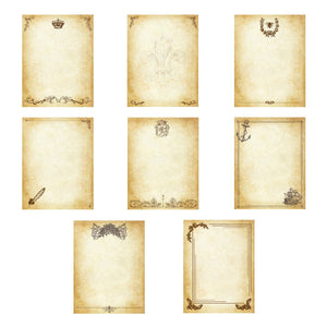 Parchment Stationery Vintage Design Boxed Gift Set -20/10 with Personalization option - Nostalgic Impressions
