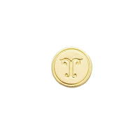 Brass Cerif Initial Wax Seal Stamp Gift Set kit with Gold Sealing Wax - Nostalgic Impressions