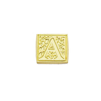Brass Filigree Initial Wax Seal Stamp Gift Set Kit with Gold Sealing Wax - Nostalgic Impressions