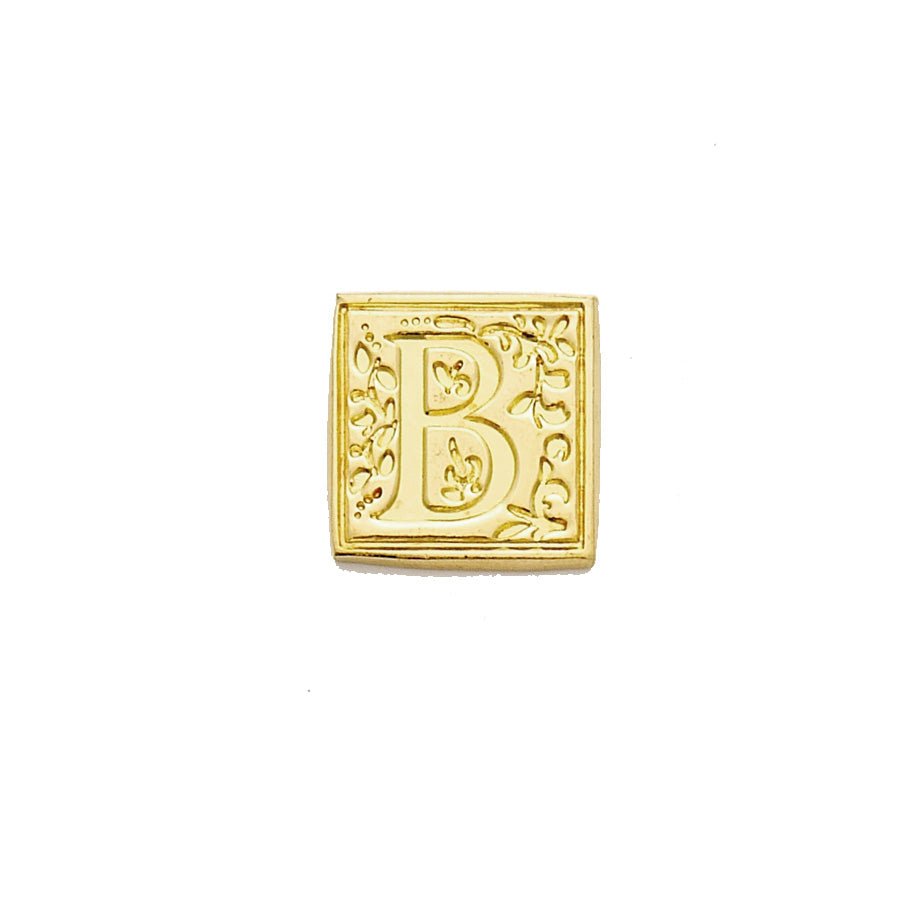 Brass Filigree Initial Wax Seal Stamp Gift Set Kit with Gold Sealing Wax - Nostalgic Impressions