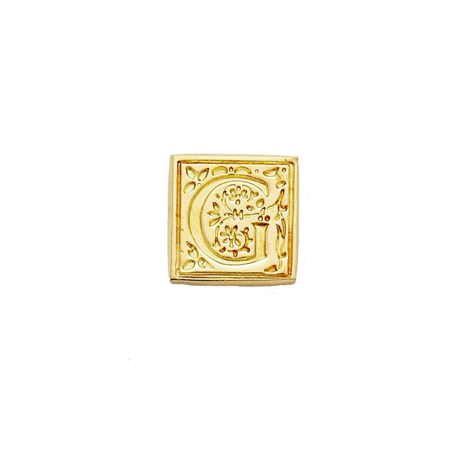 Brass Filigree Initial Wax Seal Stamp Gift Set Kit with Gold Sealing Wax - Nostalgic Impressions