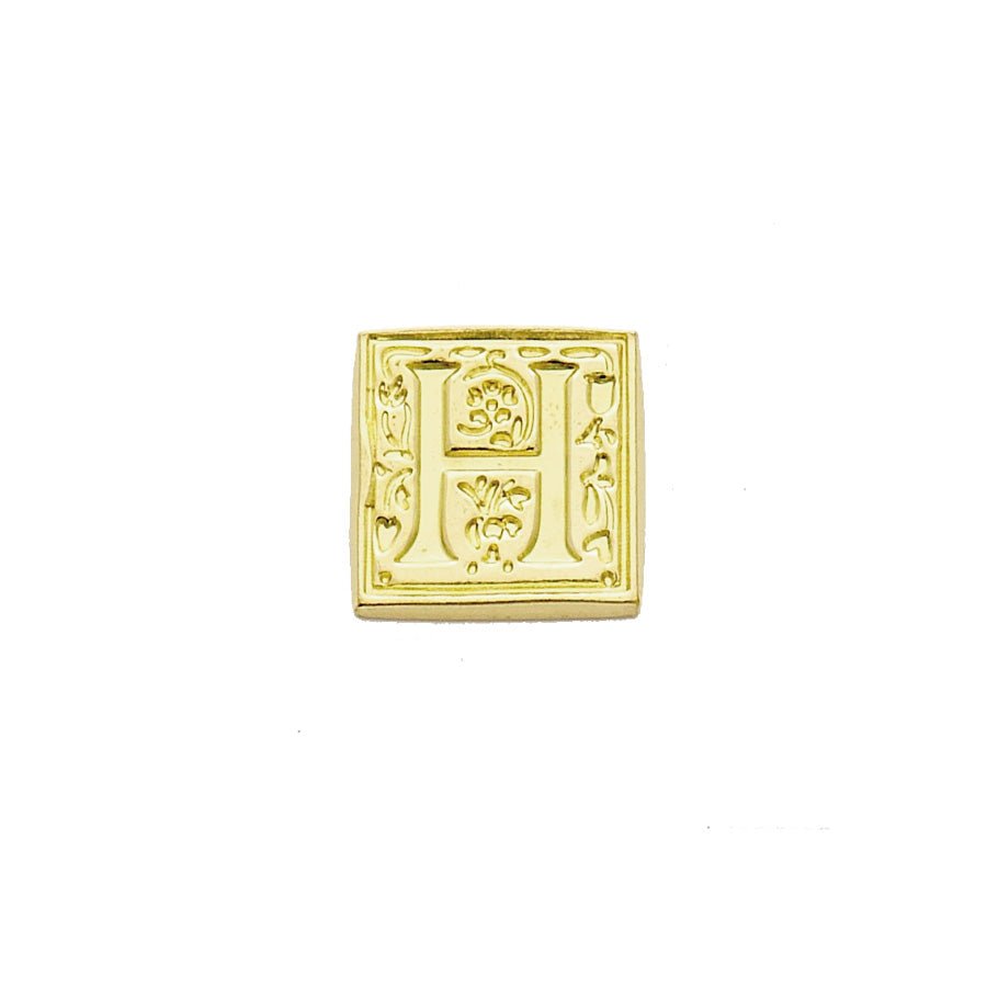 Brass Filigree Initial Wax Seal Stamp Gift Set Kit with Gold Sealing Wax - Nostalgic Impressions