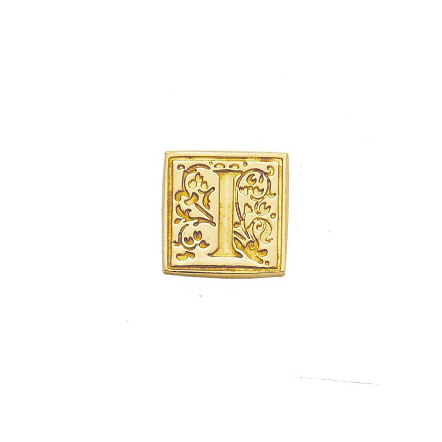 Brass Filigree Initial Wax Seal Stamp Gift Set Kit with Gold Sealing Wax - Nostalgic Impressions