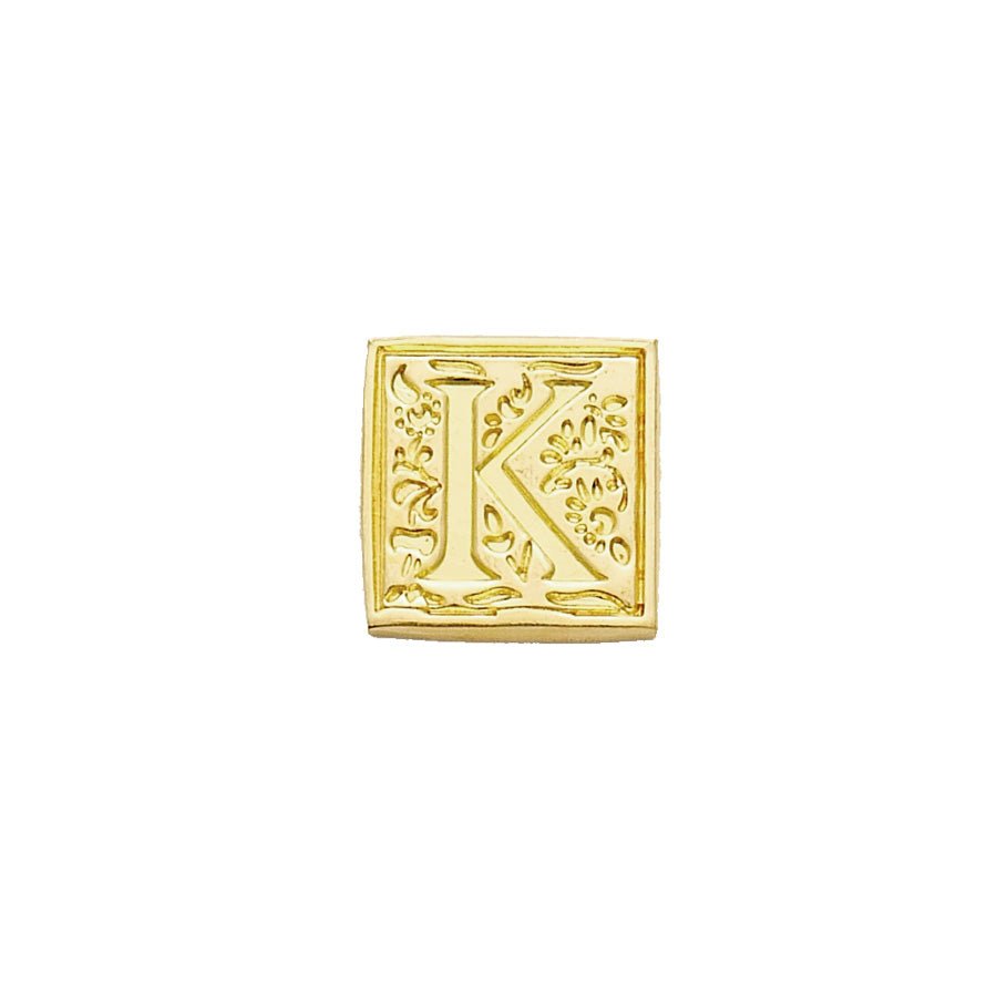 Brass Filigree Initial Wax Seal Stamp Gift Set Kit with Gold Sealing Wax - Nostalgic Impressions