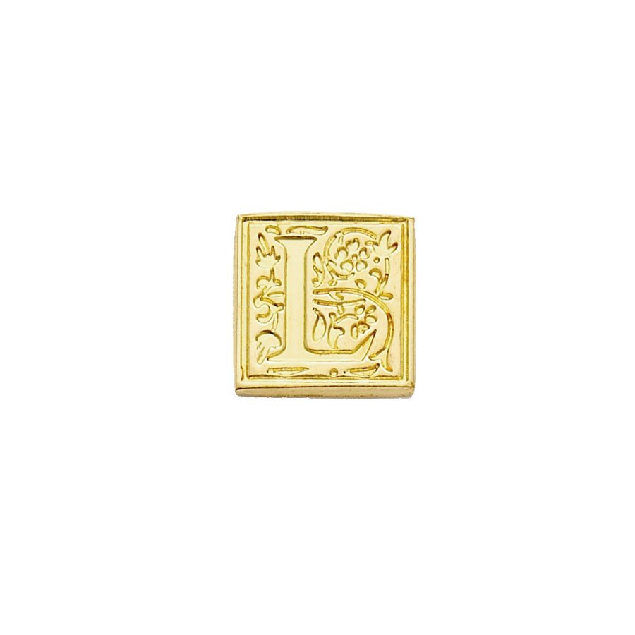 Brass Filigree Initial Wax Seal Stamp Gift Set Kit with Gold Sealing Wax - Nostalgic Impressions