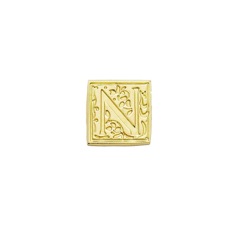 Brass Filigree Initial Wax Seal Stamp Gift Set Kit with Gold Sealing Wax - Nostalgic Impressions