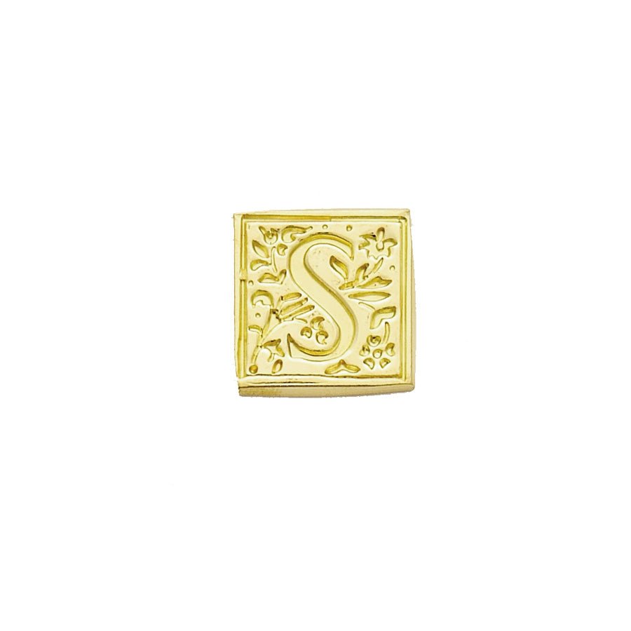 Brass Filigree Initial Wax Seal Stamp Gift Set Kit with Gold Sealing Wax - Nostalgic Impressions