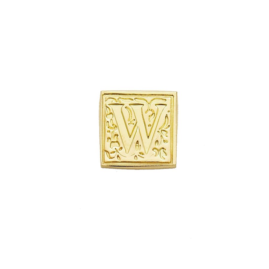 Brass Filigree Initial Wax Seal Stamp Gift Set Kit with Gold Sealing Wax - Nostalgic Impressions