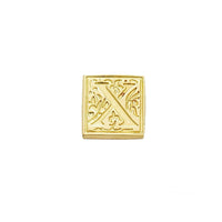 Brass Filigree Initial Wax Seal Stamp Gift Set Kit with Gold Sealing Wax - Nostalgic Impressions