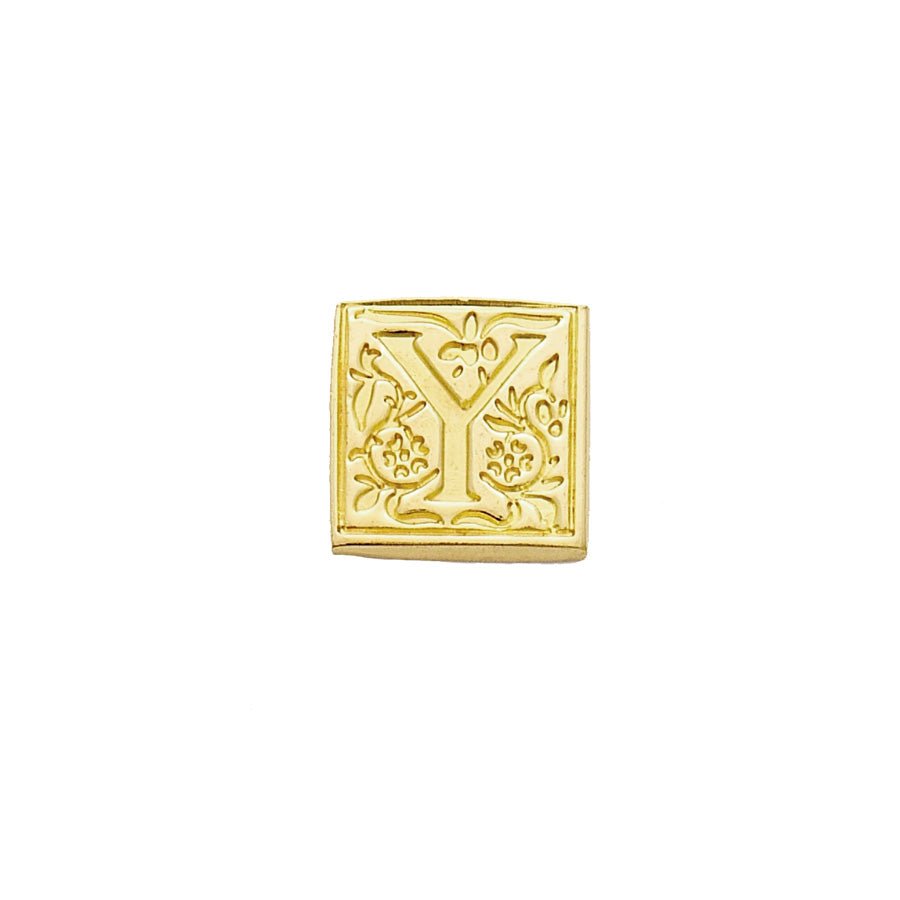 Brass Filigree Initial Wax Seal Stamp Gift Set Kit with Gold Sealing Wax - Nostalgic Impressions