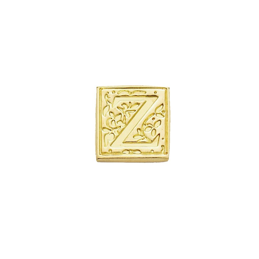 Brass Filigree Initial Wax Seal Stamp Gift Set Kit with Gold Sealing Wax - Nostalgic Impressions