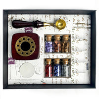 Bead Sealing Wax Kit with 6 colors Sealing Wax Beads, Melting Pot, Candle and Spoon - Nostalgic Impressions