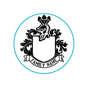 Create Your Own Family Crest Custom Wax Seal Stamp from our Templates 1 1/8" die Rosewood Handle - Nostalgic Impressions