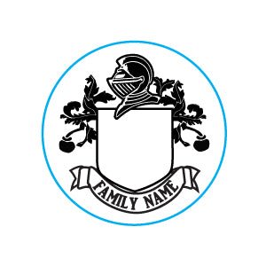 Create Your Own Family Crest Custom Wax Seal Stamp from our Templates 1 1/8" die Rosewood Handle - Nostalgic Impressions