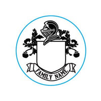 Create Your Own Family Crest Custom Wax Seal Stamp from our Templates 1 1/8" die Rosewood Handle - Nostalgic Impressions