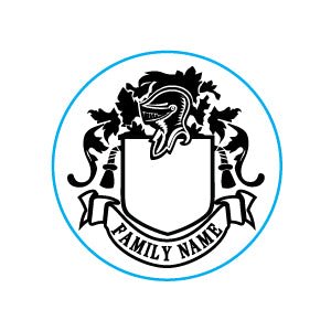 Create Your Own Family Crest Custom Wax Seal Stamp from our Templates 1 1/8" die Rosewood Handle - Nostalgic Impressions