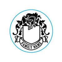 Create Your Own Family Crest Custom Wax Seal Stamp from our Templates 1 1/8" die Rosewood Handle - Nostalgic Impressions