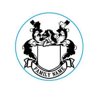 Create Your Own Family Crest Custom Wax Seal Stamp from our Templates 1 1/8" die Rosewood Handle - Nostalgic Impressions
