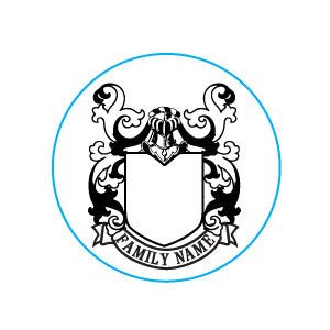 Create Your Own Family Crest Custom Wax Seal Stamp from our Templates 1 1/8" die Rosewood Handle - Nostalgic Impressions
