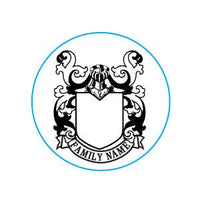 Create Your Own Family Crest Custom Wax Seal Stamp from our Templates 1 1/8" die Rosewood Handle - Nostalgic Impressions