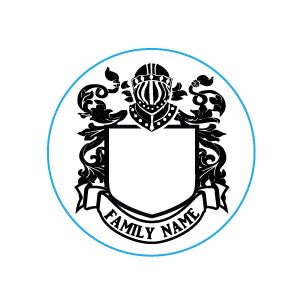 Create Your Own Family Crest Custom Wax Seal Stamp from our Templates 1 1/8" die Rosewood Handle - Nostalgic Impressions