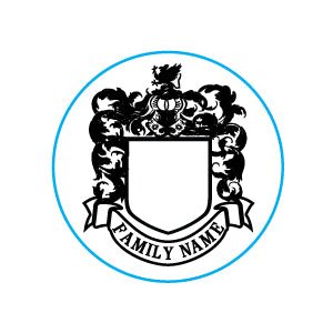 Create Your Own Family Crest Custom Wax Seal Stamp from our Templates 1 1/8" die Rosewood Handle - Nostalgic Impressions