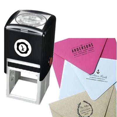 Choose Your Design! Return Address Stamp Stamper Self Inking Personalized  Customized Stamp Return Address Mail 3 4 Lines. Mail Envelopes. Black Red