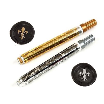 Wax Seal Highlight Pen, Metallic Marker Pens for Wax, Wax Seal Pen,  Painting Pen for Wax Seals, Wax Seal Stamp, Tinting Pen, Gold and Silver 