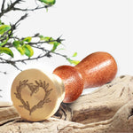 Olive Branch Heart Wax Seal Stamp with Rosewood Handle - Multiple Design Options - Nostalgic Impressions