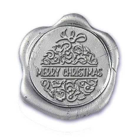 Customizable Christmas Ornament Wax Seal Stamp with Green Wood Handle # 6511CD - Nostalgic Impressions