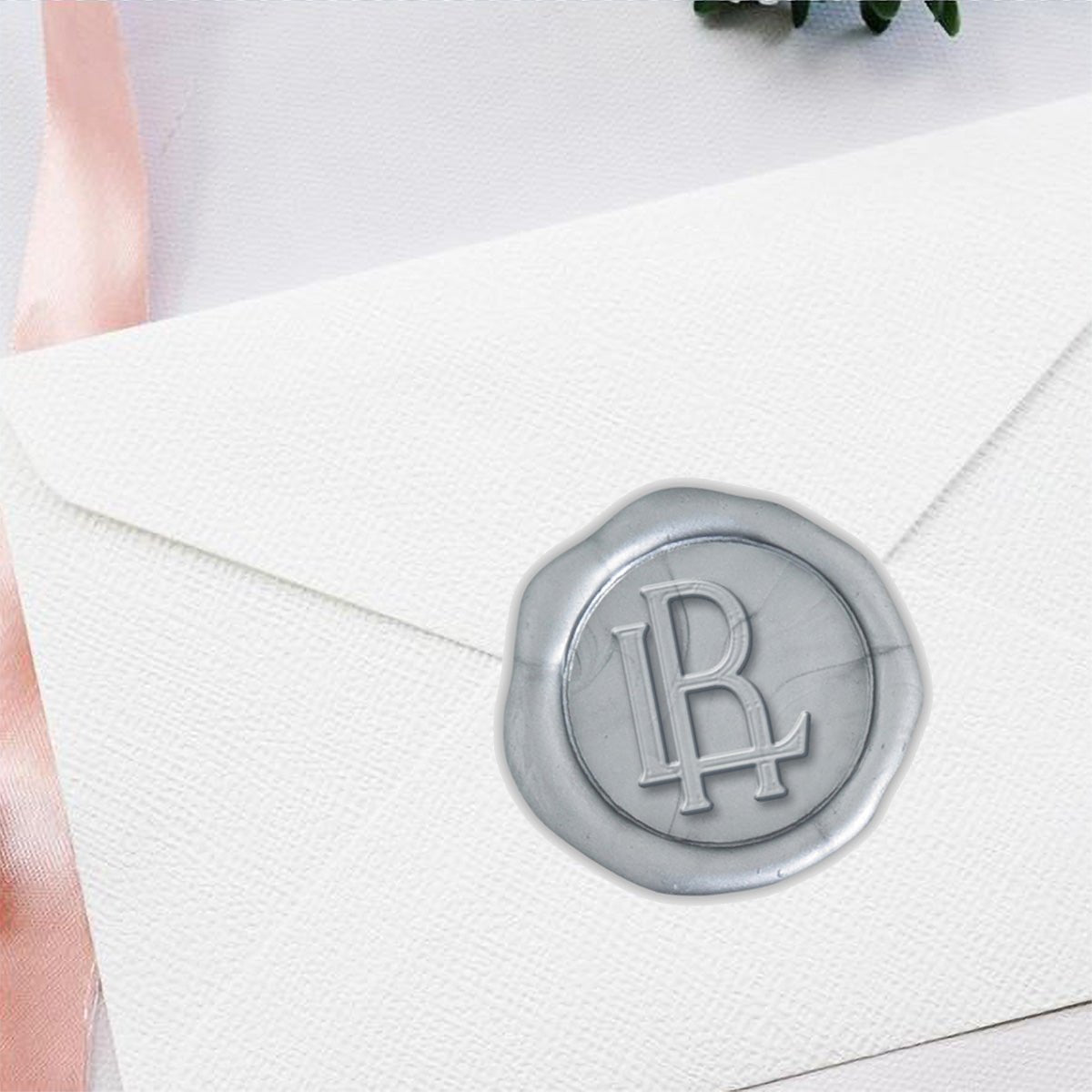 Intertwined Monogram Adhesive Wax Seals Sappho Solid LS245SS Bundle with Stamp - Nostalgic Impressions