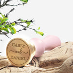 Perfect Wedding Couple Names Custom Wax Seal Stamp with choice of Handle #8730 - Nostalgic Impressions