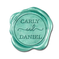 Perfect Couple Wedding Monogram Adhesive Wax Seals #8730 bundle with stamp - Nostalgic Impressions
