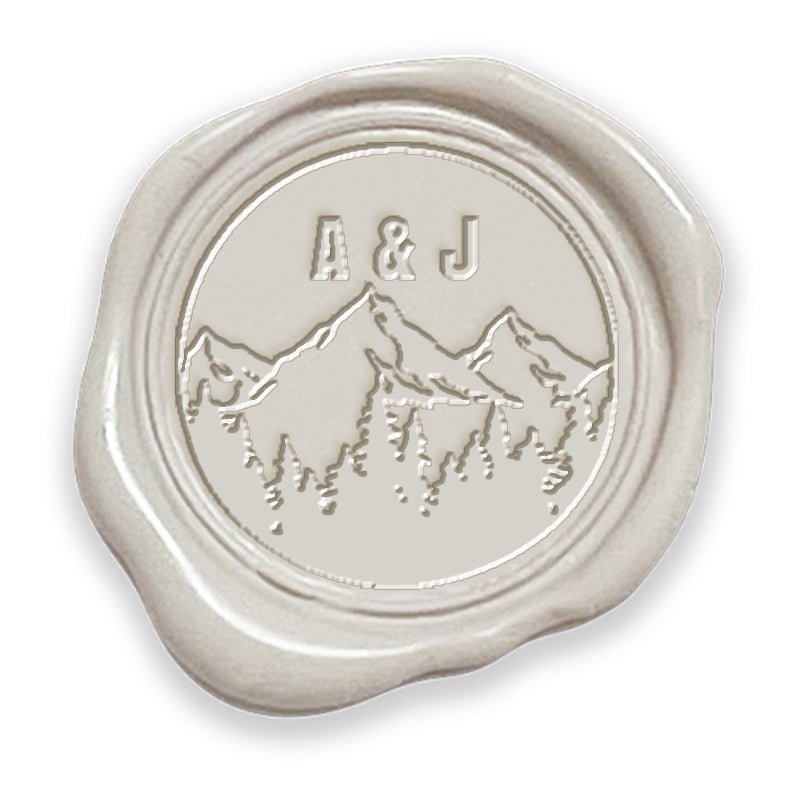 Eminence Wedding Monogram Adhesive Wax Seals #8731 Bundle with Stamp - Nostalgic Impressions