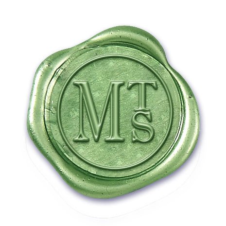 monogram stamp letter m